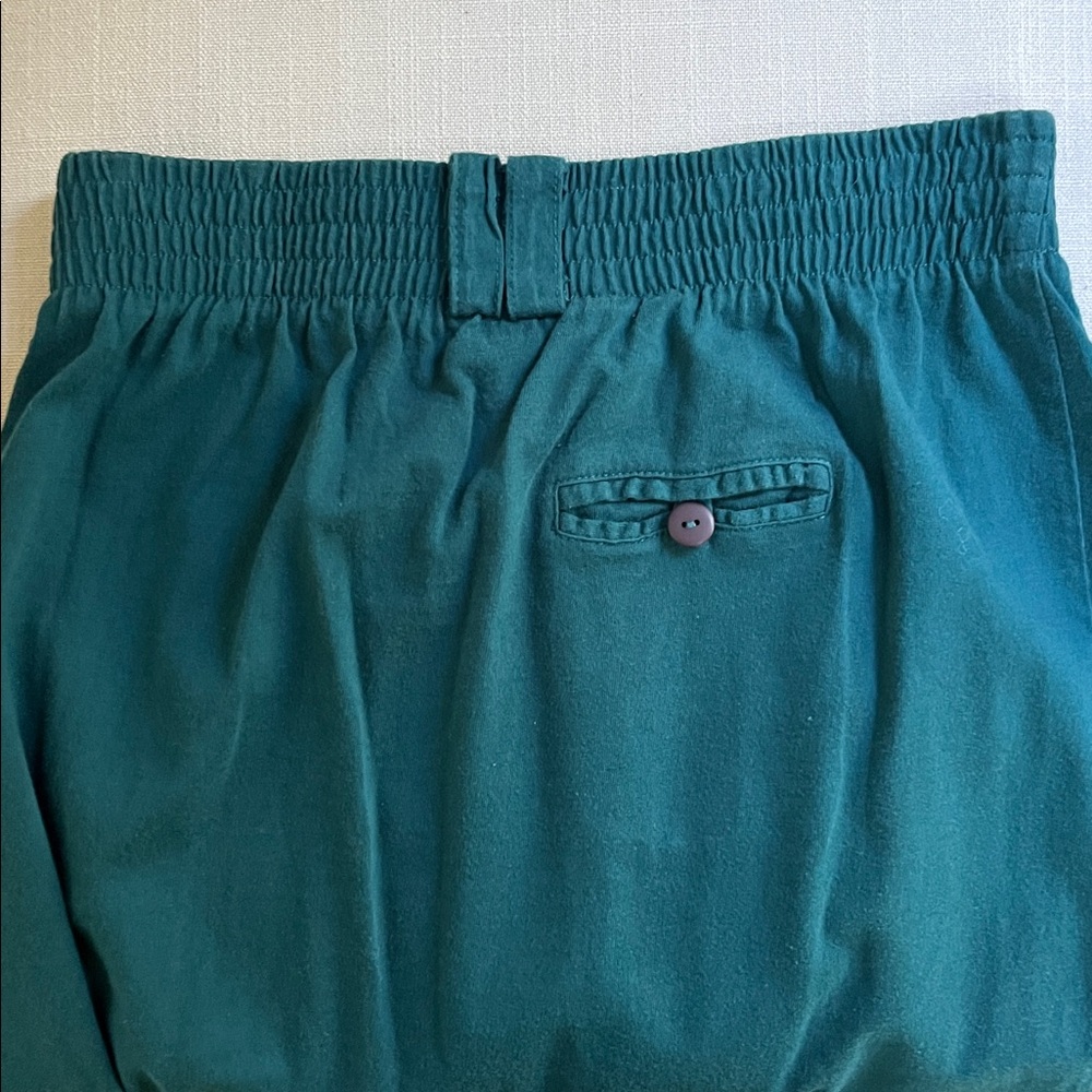 Vintage Autograph American Clothing Teal 100%Cotton Skirt - Picture 6 of 6